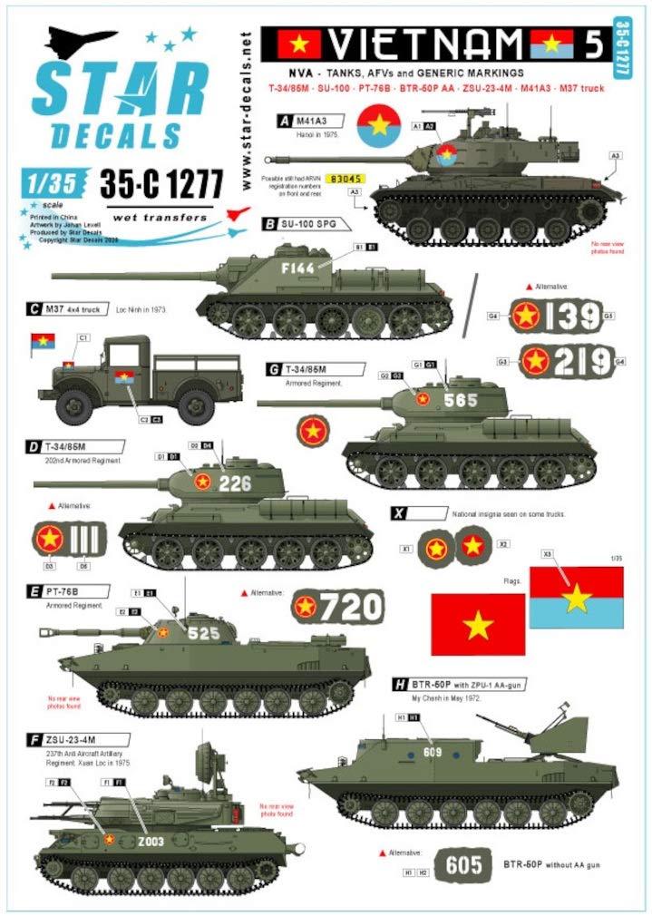Amazon | スターデカール 1/35 現用 ベトナム戦争 ベトナム5 NVA(北
